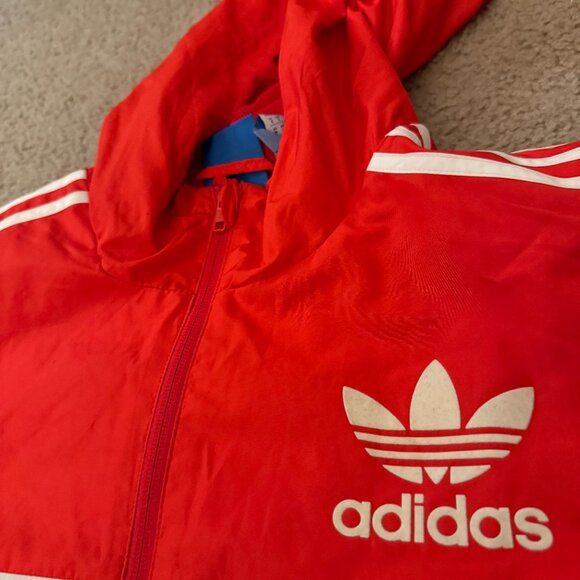 Adidas Windbreaker Red White and Blue Medium - Picture 3 of 4
